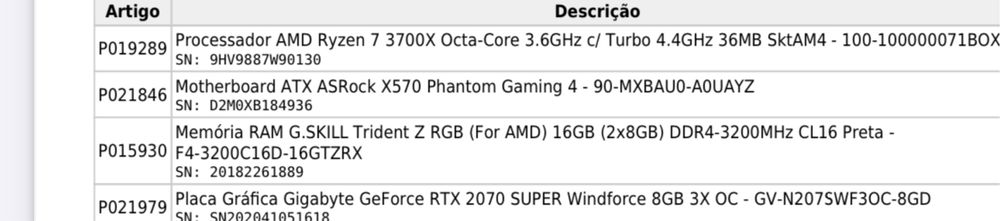 Componentes gaming RTX2070Super/ryzen7/16gb