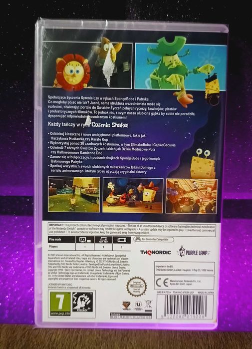 Spongebob Squarepants: Cosmic Shake Nintendo Switch - gra dla dzieci