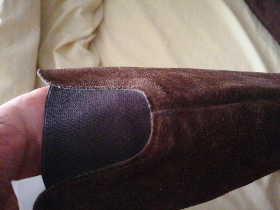 Bota cano alto pele e camurça N. 36,5