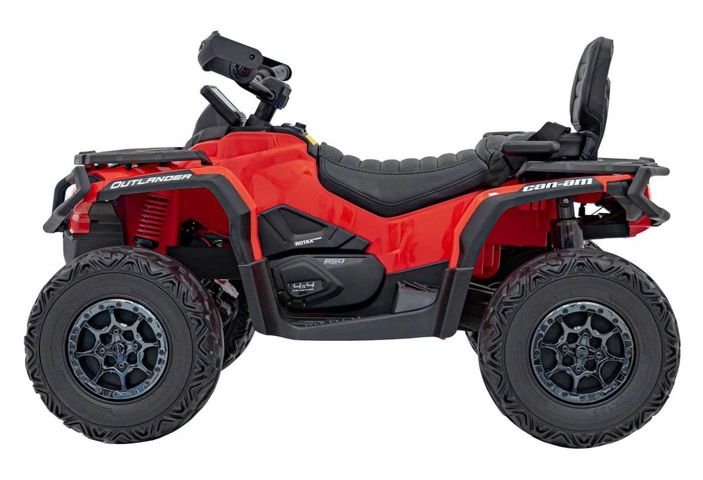 Quad na akumulator dla dzieci Can Am Outlander ATV z pilotem Czerwony