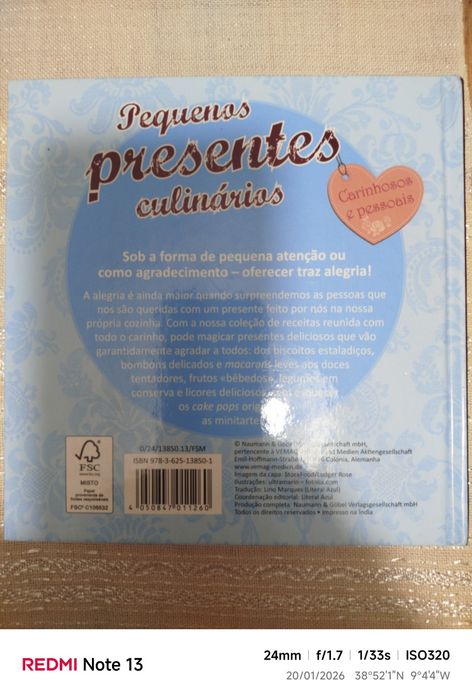 Livro de receitas para pequenos presentes