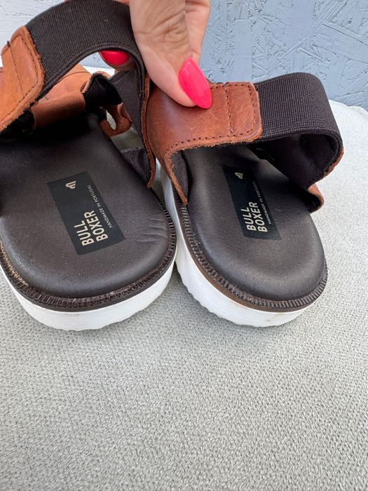Nowe sandały męskie BULL BOXER brązowe skórzane 40
