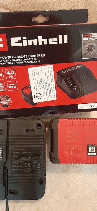 Einhell USB быстрая зарядка PowerBank+аккумулятор 4 Ач+зарядное устрой