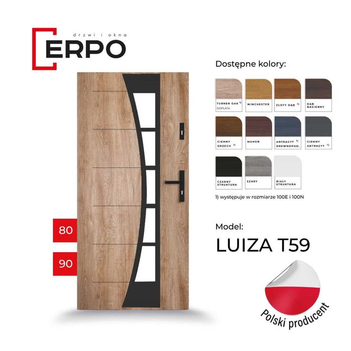 Drzwi wejściowe 80 lub 90 lewe lub prawe 72mm ciepłe, NOWOŚĆ
