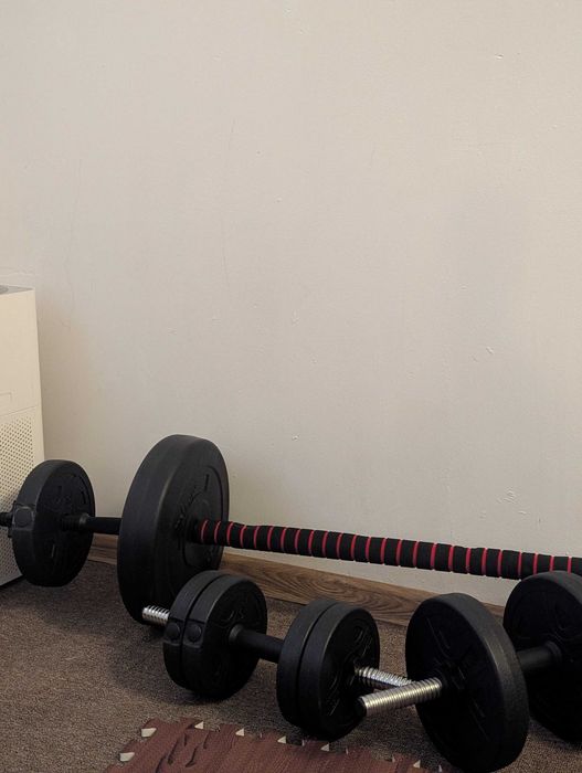 Sztanga 20kg sportowa ciezarki duże talerze gryf