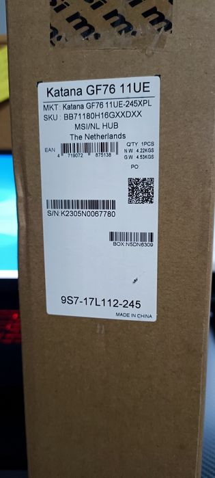 Laptop MSI GF76 Katana Rtx 3060