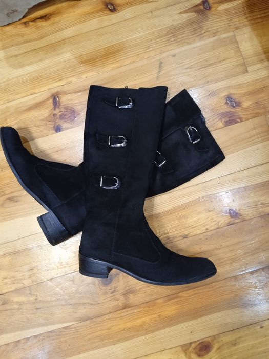 Сапожки замшевые