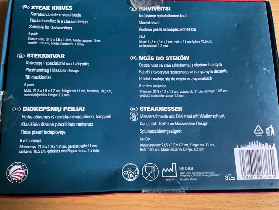 Komplet noży do steków