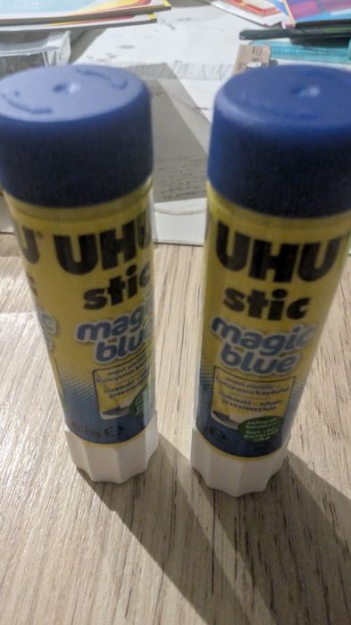 Dwa kleje niebieskie w sztyfcie UHU