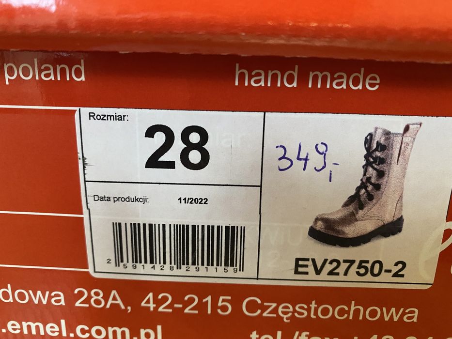 Kozaki dziewczęce Emel 28