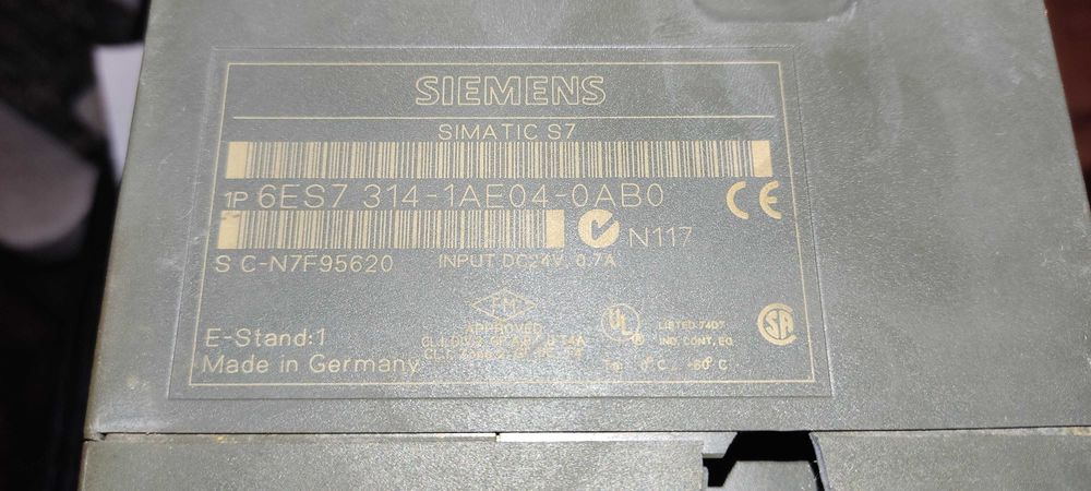 SIEMENS SIMATIC S7-300 CPU314 6ES7 314-1AE04-0AB0 plus karty