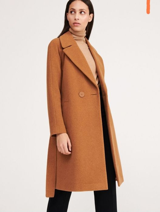 Пальто з додаванням шерсті коричневое пальто с добавлением шерсти