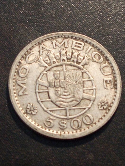 5 Escudos de Moçambique de 1960 	- Prata - Moçambique	1960 - Bela MBC