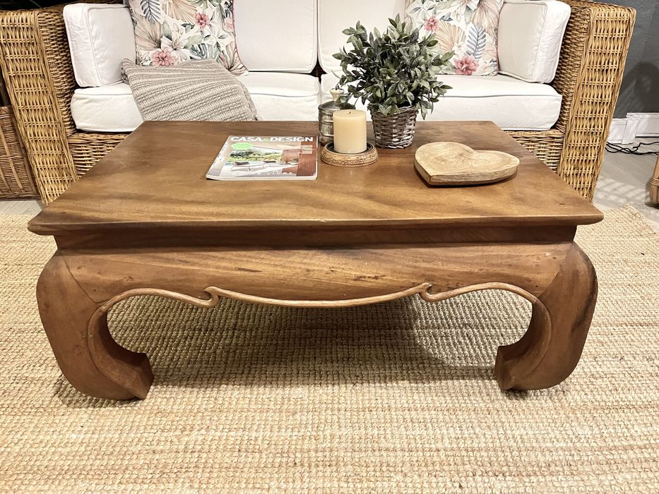 2 mesa, centro, apoio, aparador, teca, oriental, indonésia, rústica