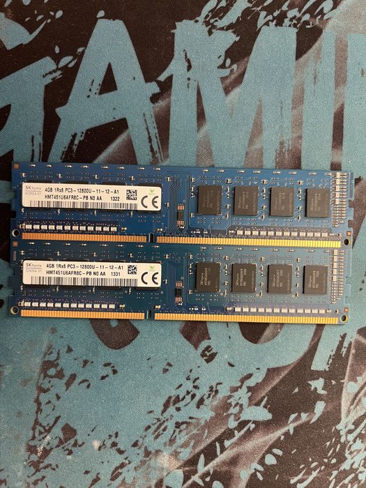 Оперативна пам'ять SK Hynix 8GB 2X4GB DDR3-1600 PC3-12800
