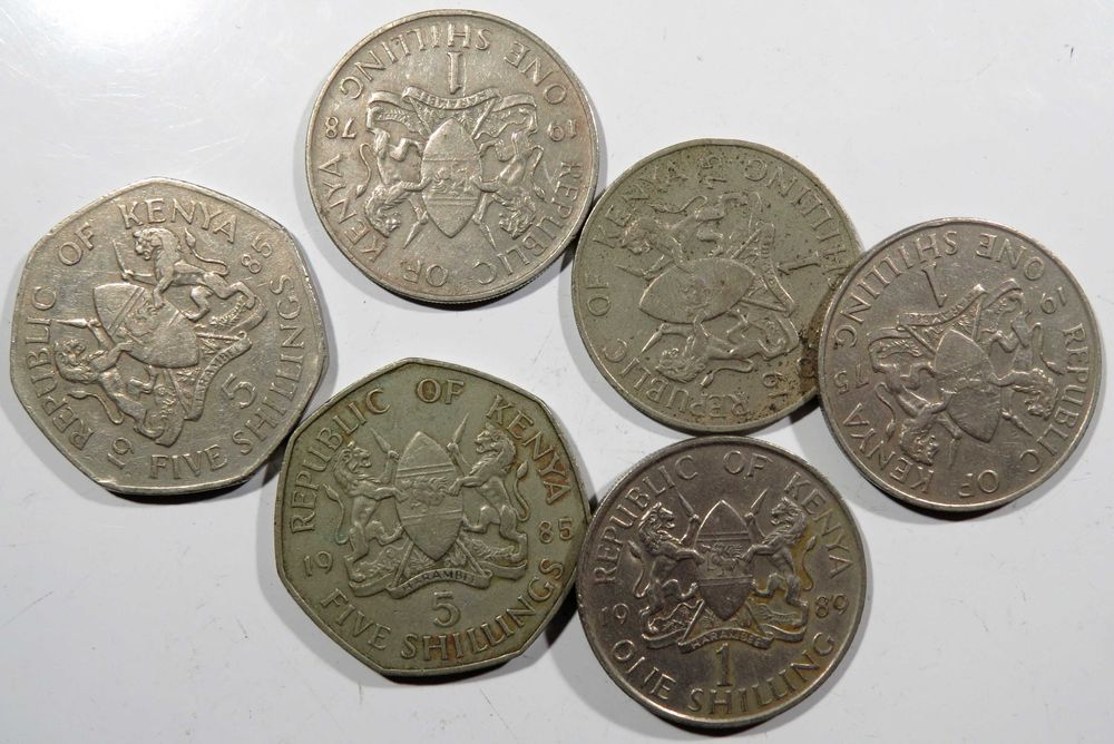 LOTE 6 Moedas do Kénia - Excelente . Só 2,00€