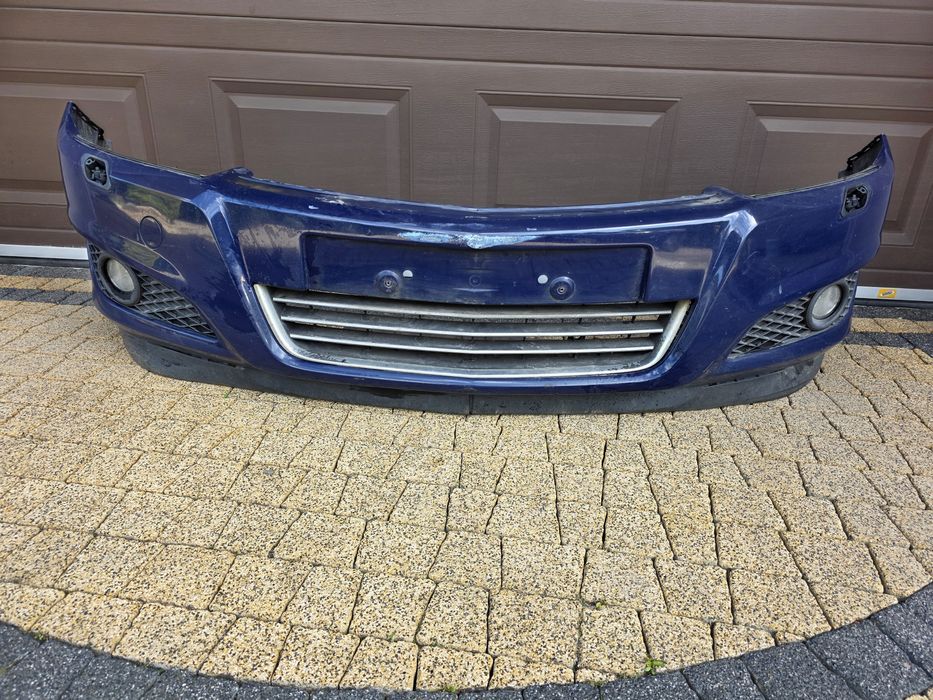 Opel Astra H lift granatowy zderzak przód kompletny kod koloru Z20Z wysyłka pod Xenon spryskiwacze