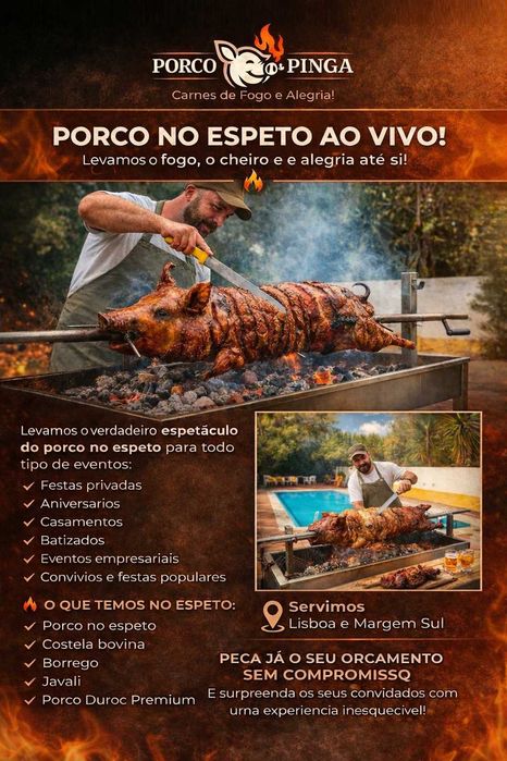 Porco no Espeto ao Vivo – Eventos, Festas e Convívios