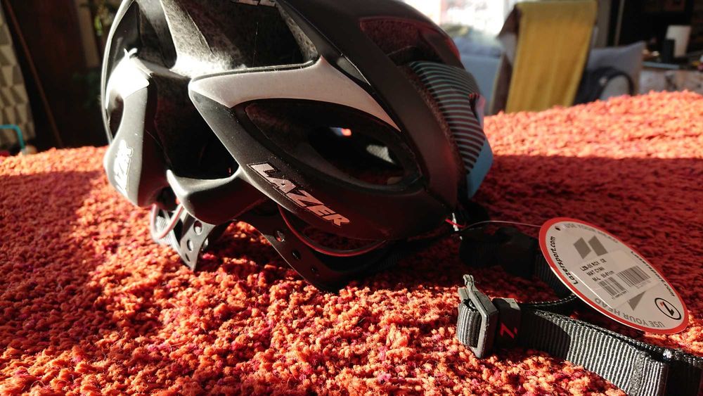 Kask rowerowy LAZER Rox rozm. M-L matt cyan NOWY