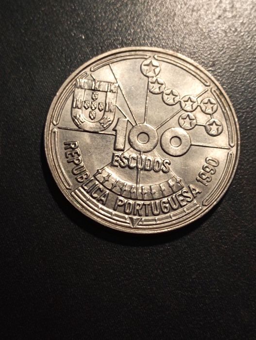 100 escudos -Portugal	1990 - Navegação astronomica - Soberba