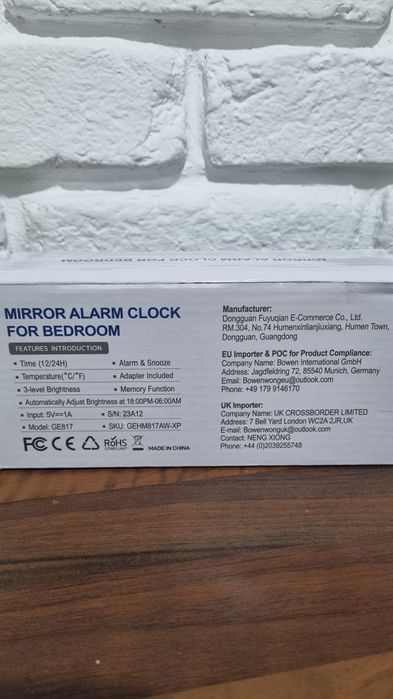 Zegar cyfrowy LED -temperatura, alarm