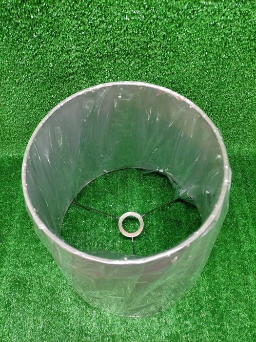 Dekoracja Abażur Klosz XXL 39cm x 38cm biało - szary NrP255