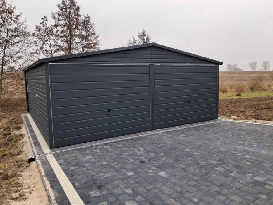 Garaż blaszany 6x5 WZMOCNIONY PROFILAMI. Producent. Cała POLSKA.