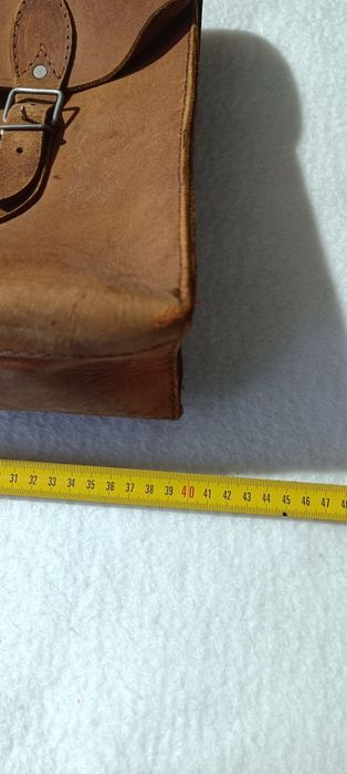 Pasta em couro natural Vintage