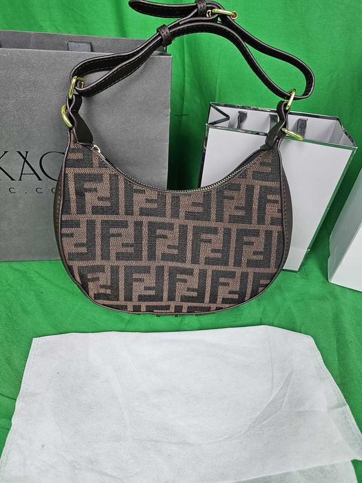 Torebka damska Fendi torba biznesowa nowość brazowa lodeczka kuferek