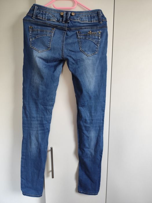 Skinny spodnie jeansowe damskie M