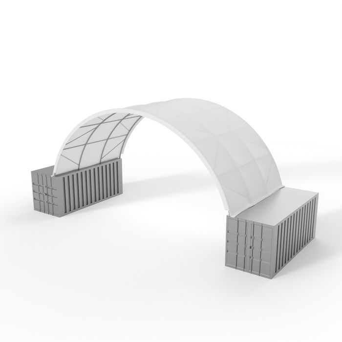Zadaszenie kontenerowe 10x6m PVC 750g/m2 wiata, magazyn