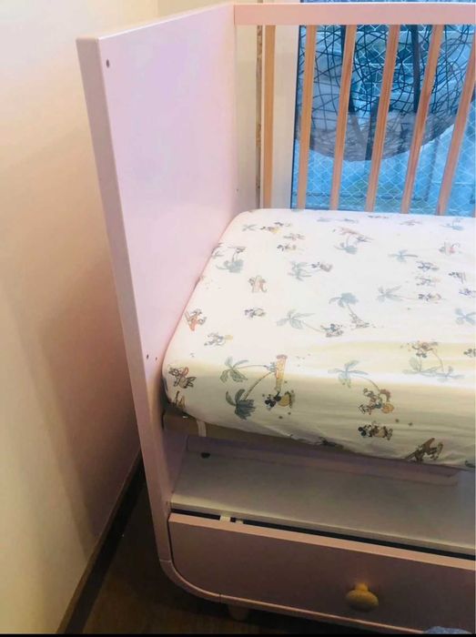 Berço IKEA MYLLRA Rosa - Braga