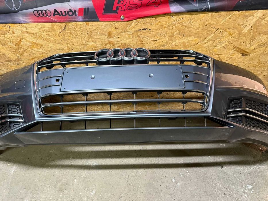 Zderzak przedni kompletny Audi A4 B9 16 - 19 S-line Chrom spryski 6xpdc