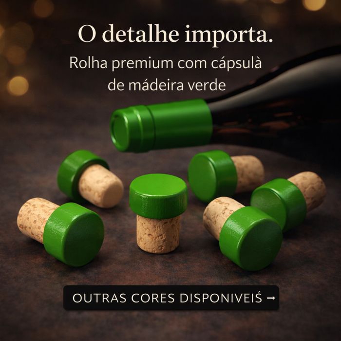 Rolha de Cortiça & Cápsula de Madeira (x10)