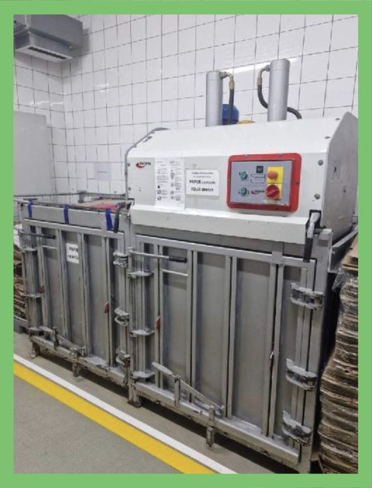 Belownica prasa zgniatarka do foli kartonu makulatury odpadów 20 ton