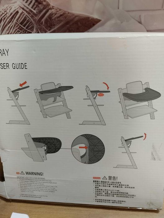 Taca tacka kompatybilna z krzesłem Stokke Tripp Trapp biała