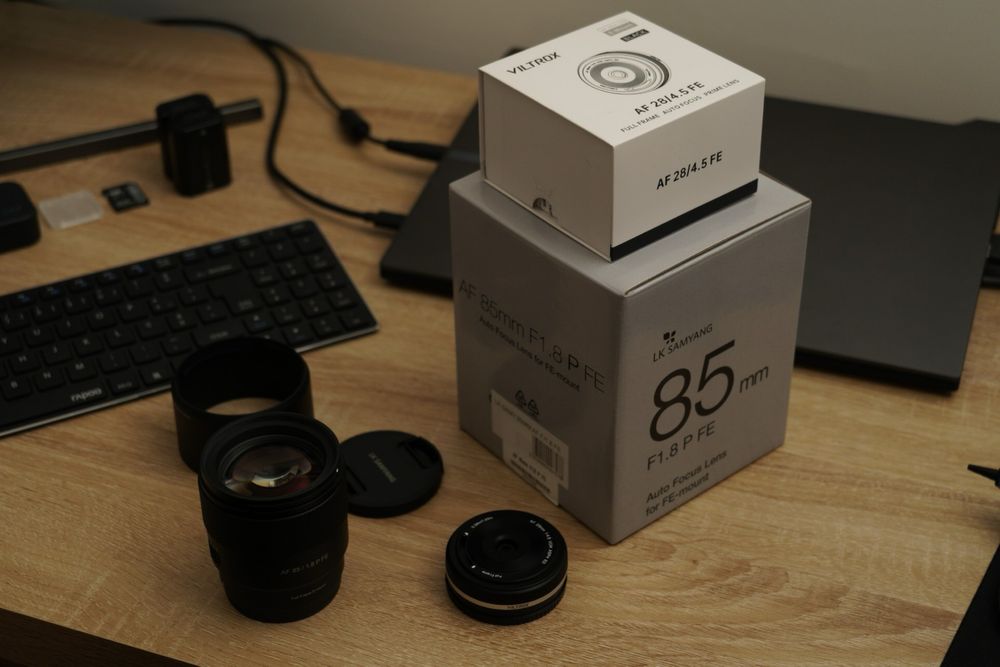 Samyang 85 1.8 + Viltrox 28 Sony full frame
