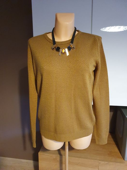Sweterek,sweter musztardowy, M
