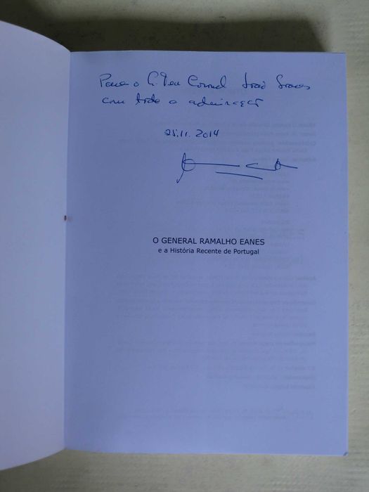 O General Ramalho Eanes e a História recente
M. Vieira Pinto