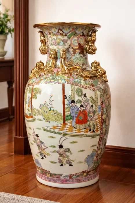 Vaso Chinês - Família Rosa - Pintura Original - Oport. Colecionador