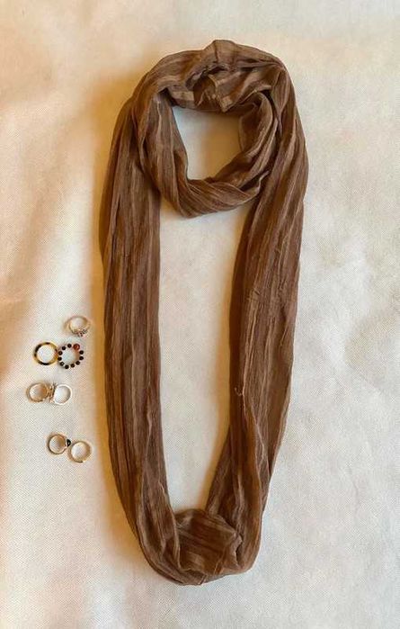 Chusta komin brązowy y2k 00s