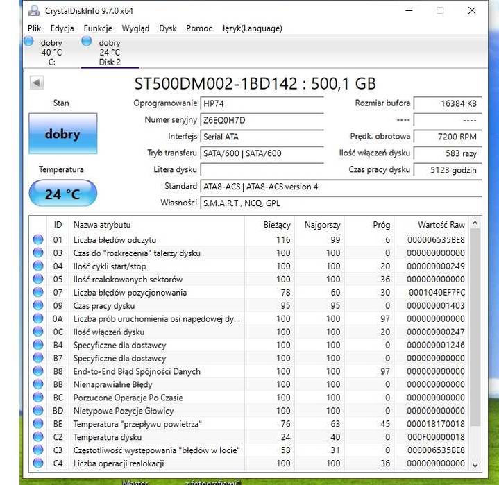 dysk segate 500 gb