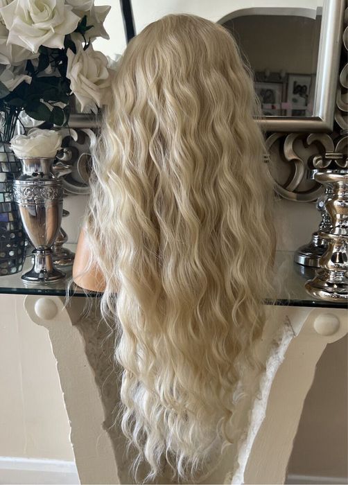 Перука LUX якість Хвилясте біоволосся напівсистема Блонди,Русяві,Чорні