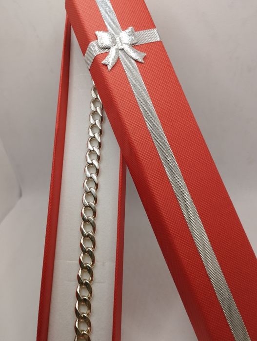 Srebrna bransoletka, pancerka, próba 925, długość 23 cm