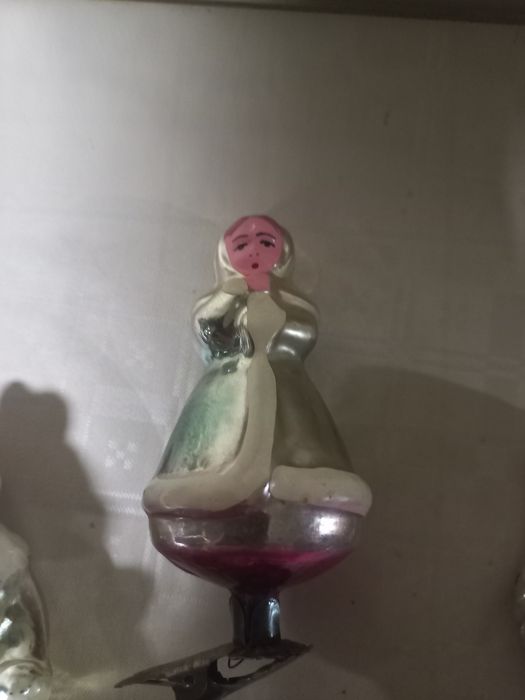 Новогодние игрушки времен СССР на прищепках