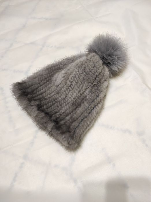 Шапка норкова натуральна one size як нова