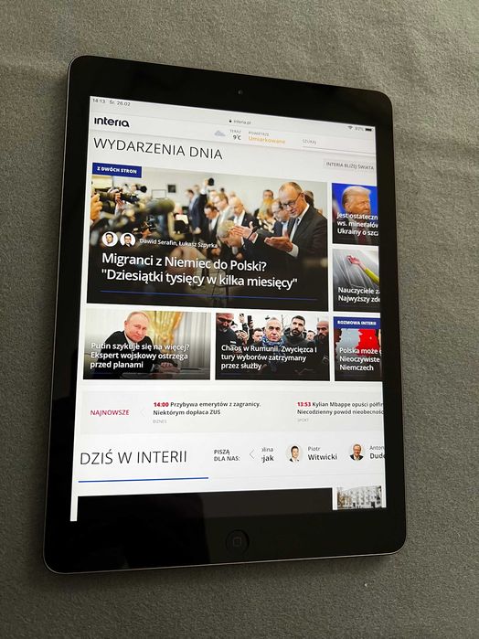 ZADBANY iPad Air 32GB wifi szary bateria 91%