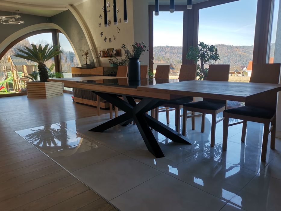 Stol debowy rozkladany, stół drewniany , pajak !