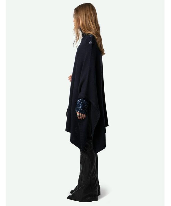 Zadig&Voltaire  уютное кашемировое пончо свитер  оверсайз