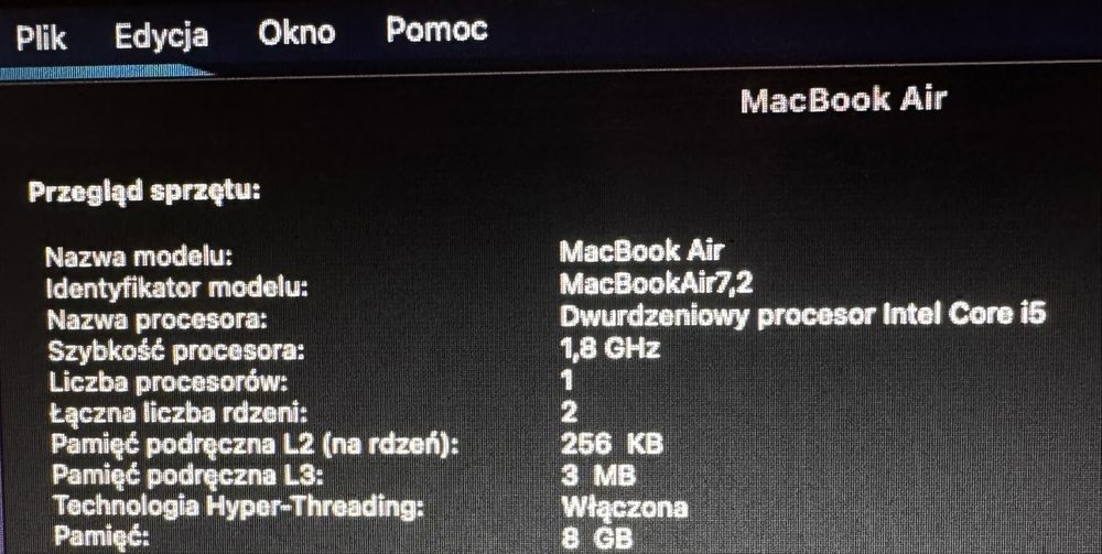 Macbook  Air 13” (2017)